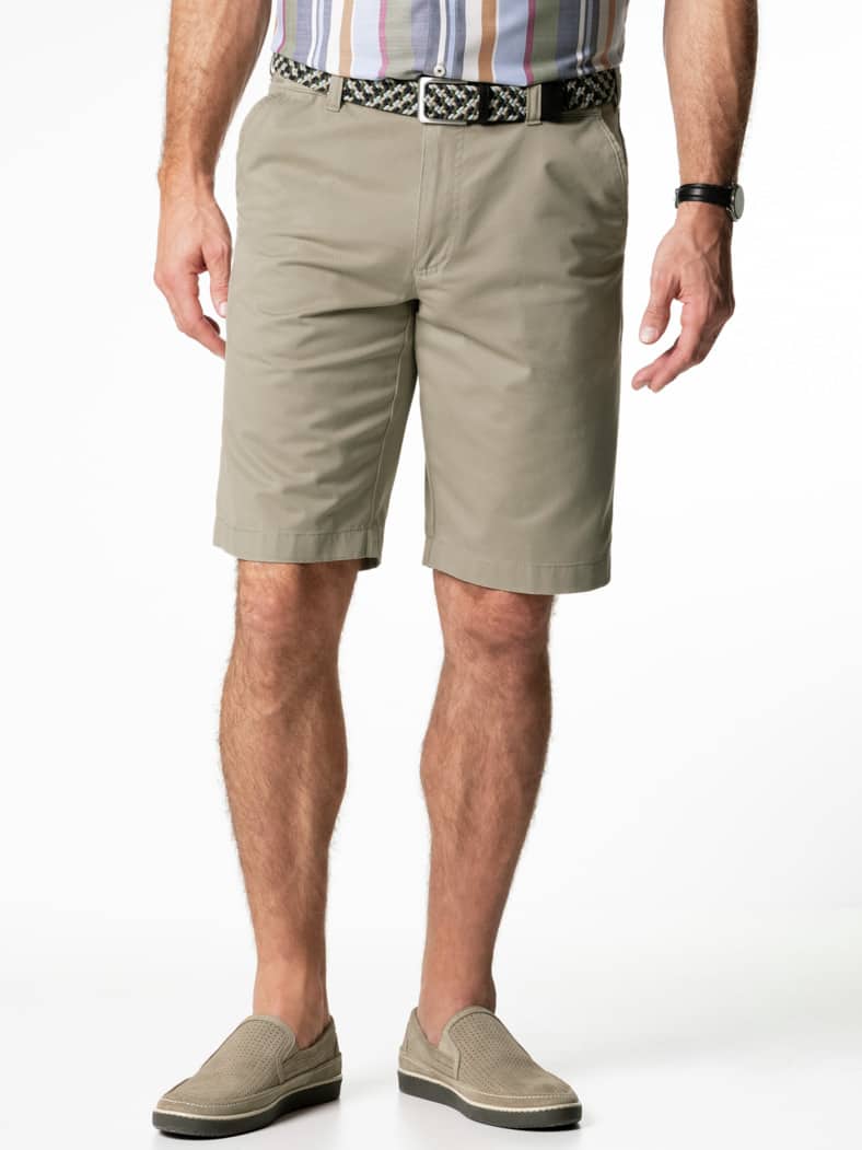 Extraglatt-Stretchbund-Bermudas Beige