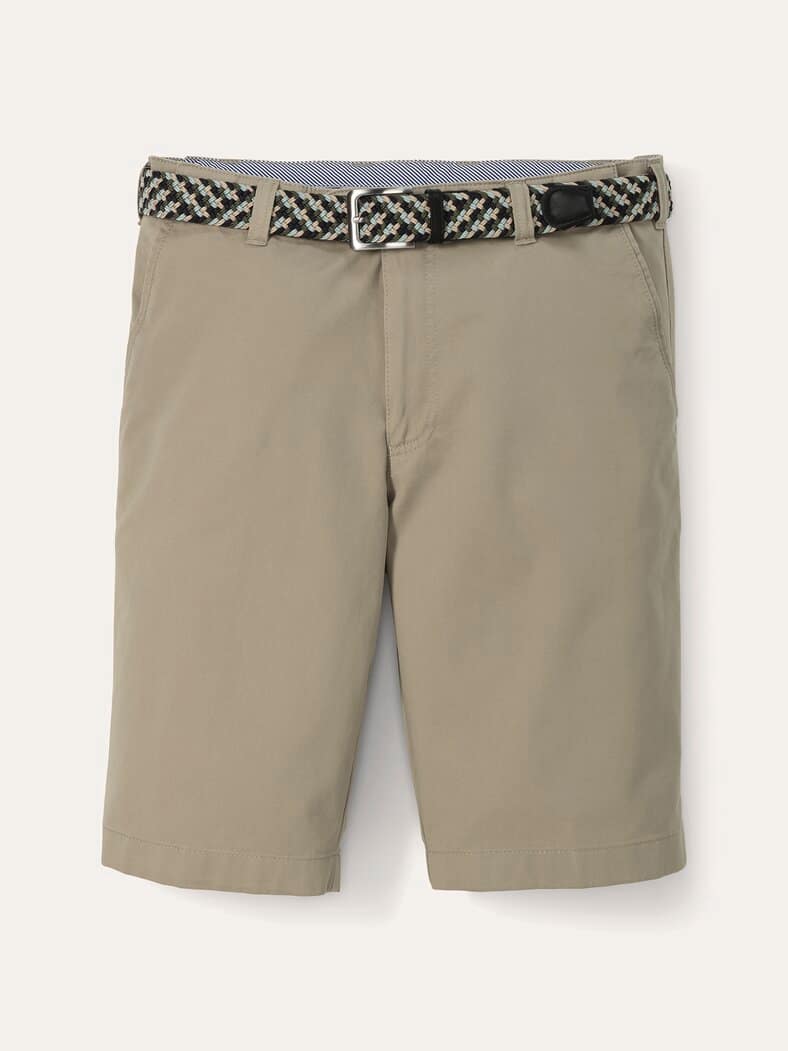 Extraglatt-Stretchbund-Bermudas Beige