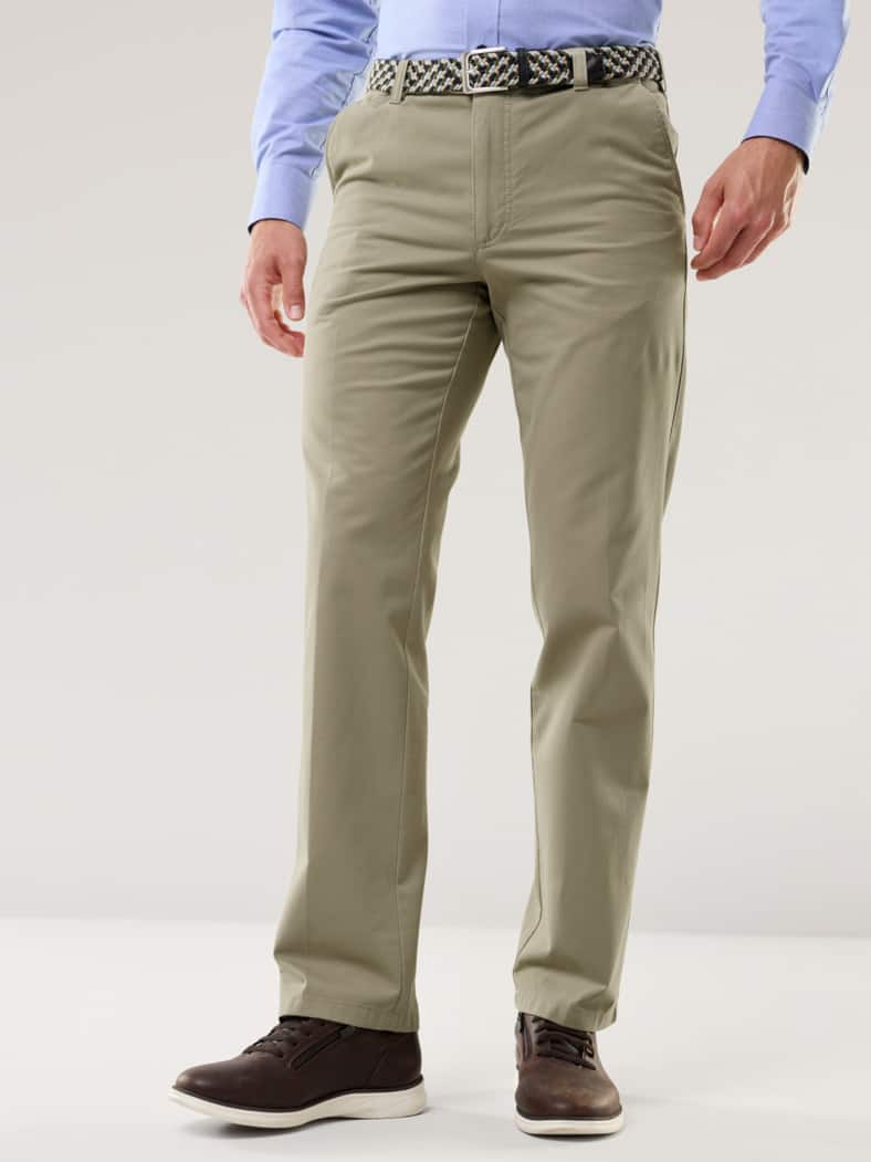 Extraglatt-Stretchbund-Chino Beige