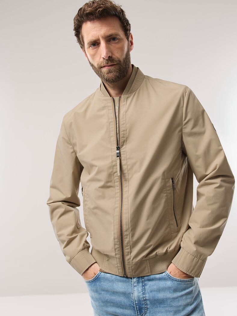 Baumwoll Leichtblouson Beige