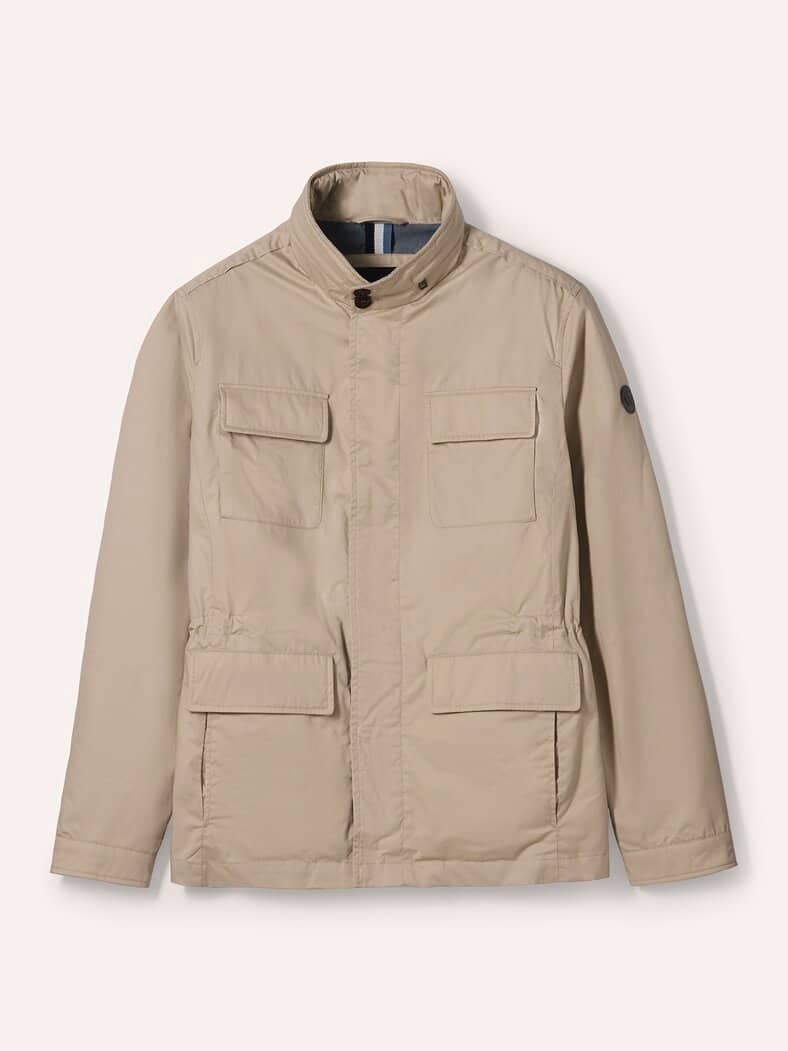 Multitaschen Jacke Beige