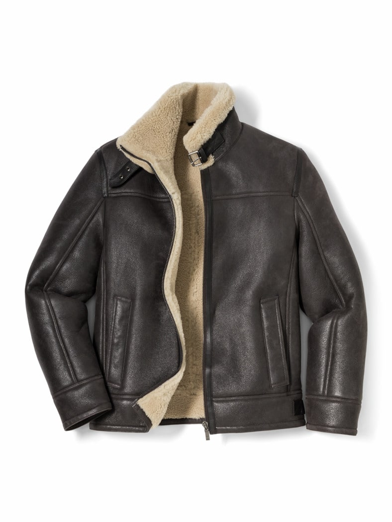 Lammfell Blouson Tabak