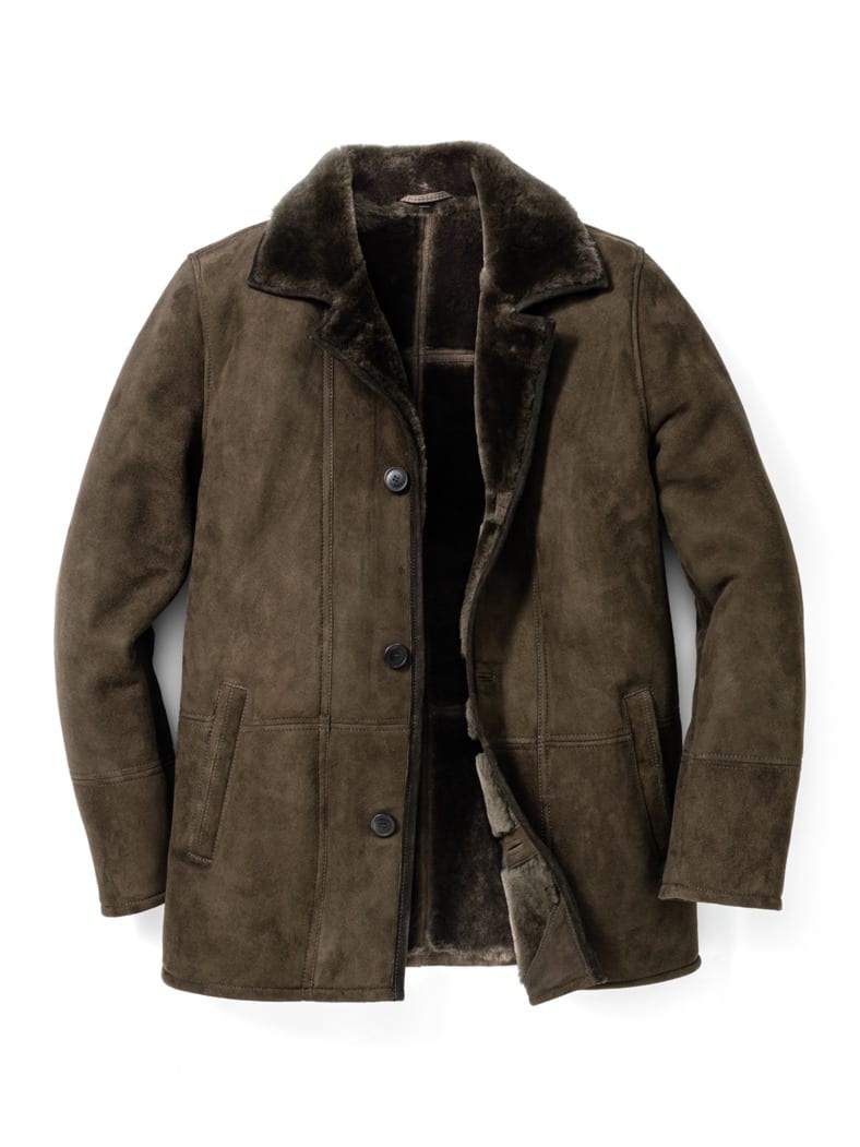 Lammfell Carcoat Khaki