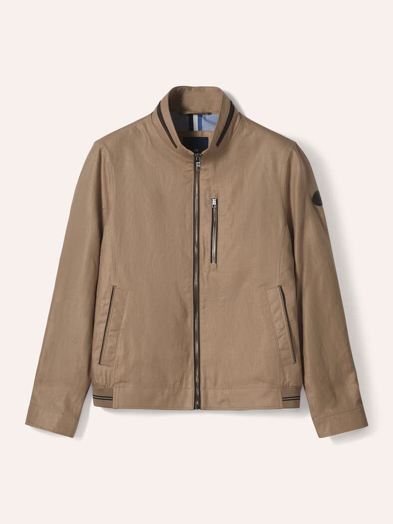 Leinenblouson Leicht und Luftig Latte