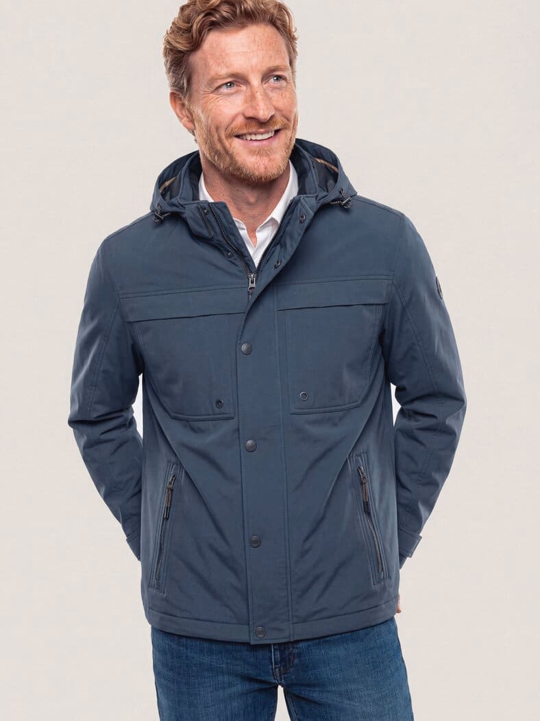 Wasserdichte Funktionsjacke Marine