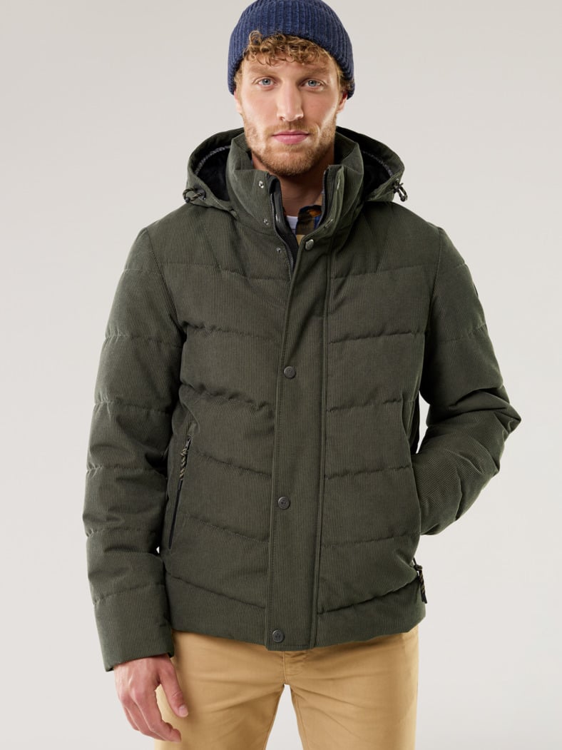 Cord Steppjacke Oliv