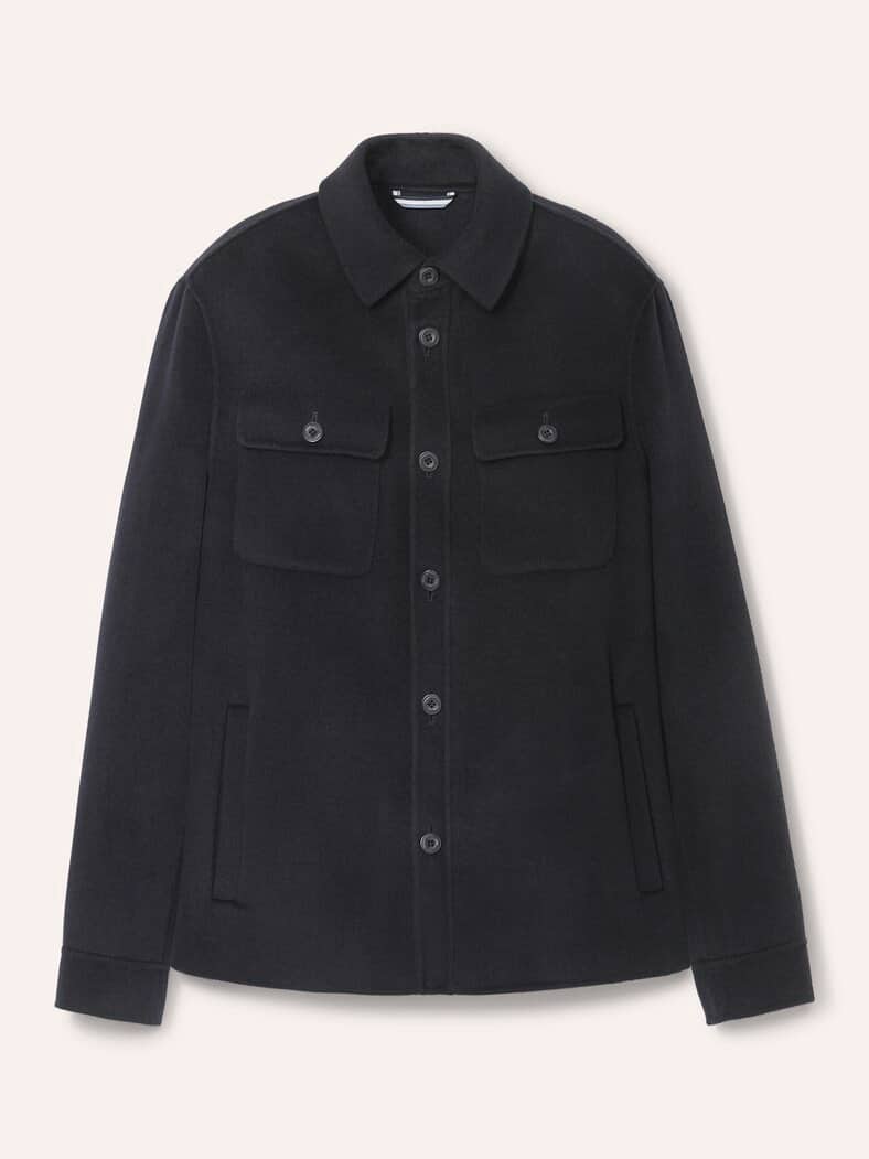 Doubleface Hemdjacke Schwarz