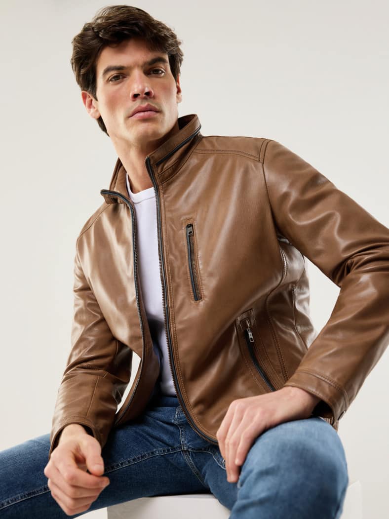 Lederlumber Leicht und Soft Cognac