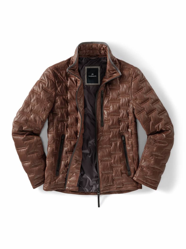 Lammleder Leichtsteppjacke Cognac