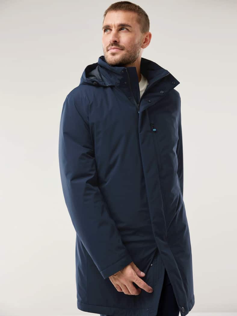 Aquastop Daunen Hybrid Jacke Marine