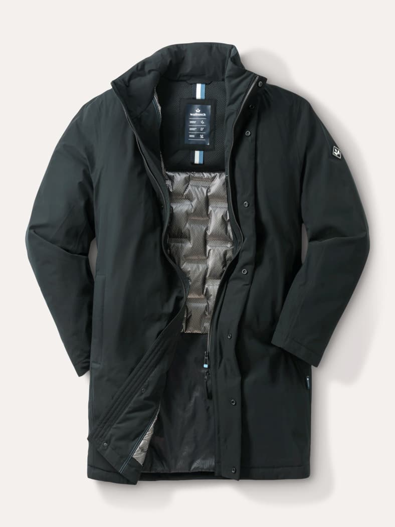 Aquastop Daunen Hybrid Jacke Schwarz
