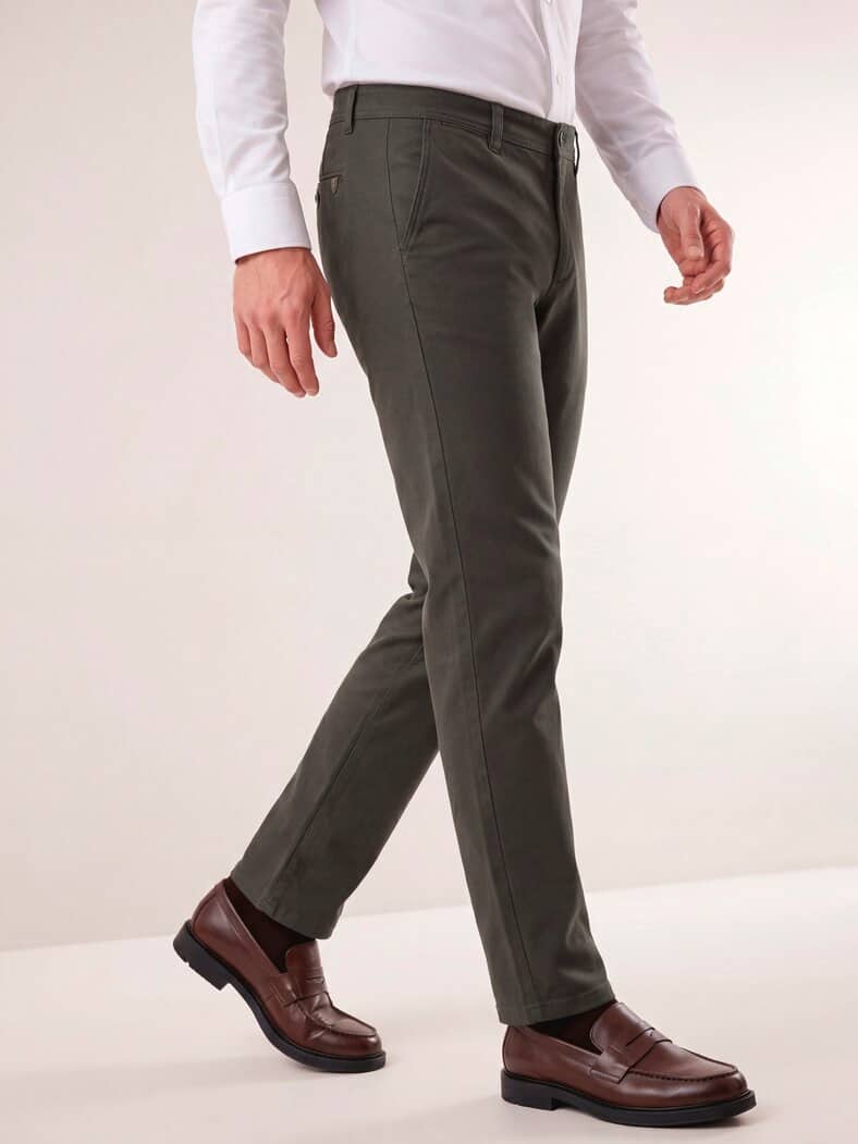 Chino aus Baumwollstretch Dunkelbraun