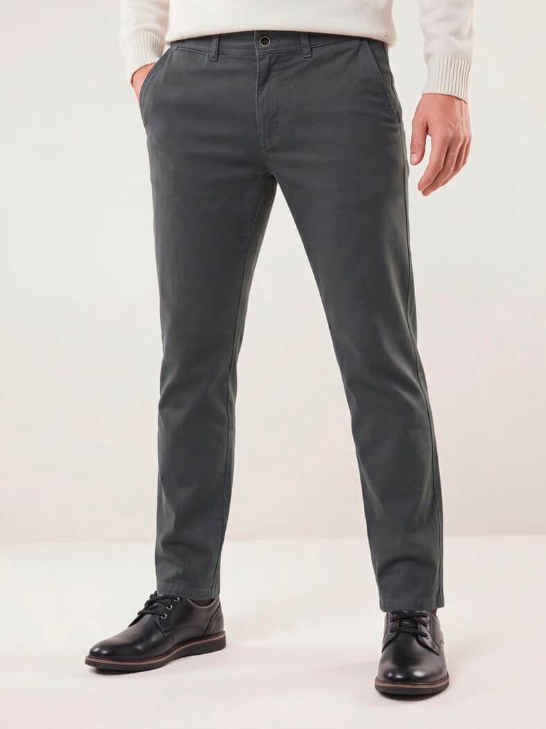 Chino aus Baumwollstretch Dunkelgrau