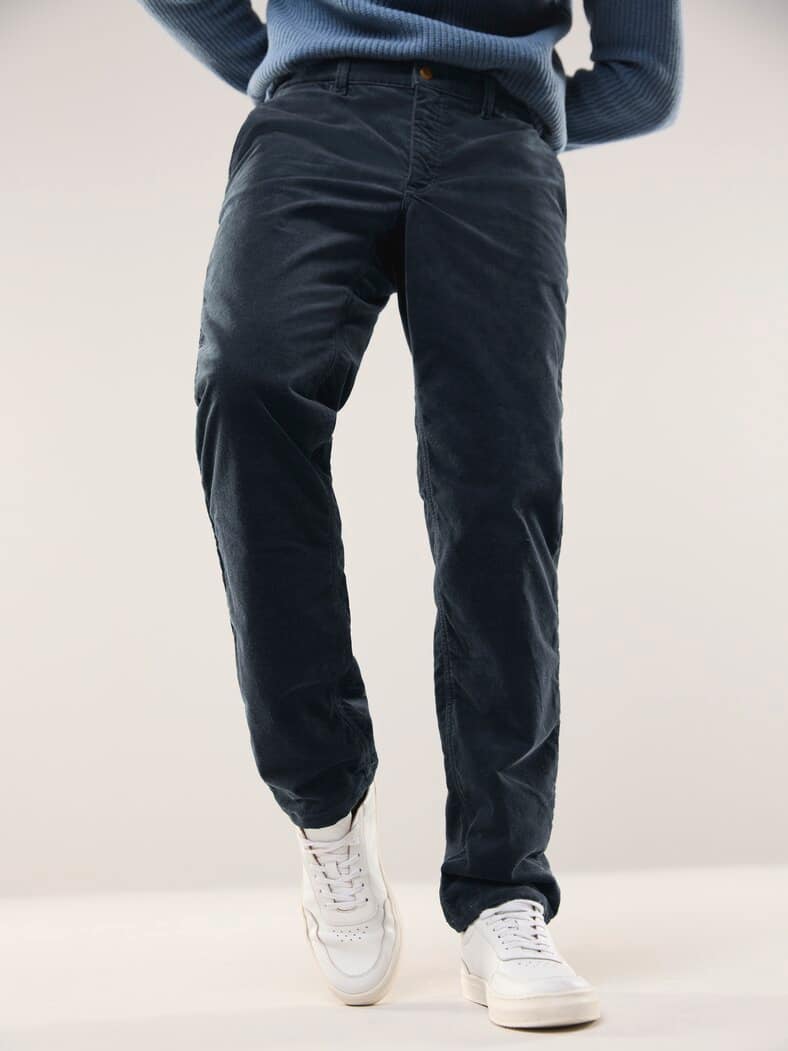 Wärmende Cordhose mit Thermofutter Marine