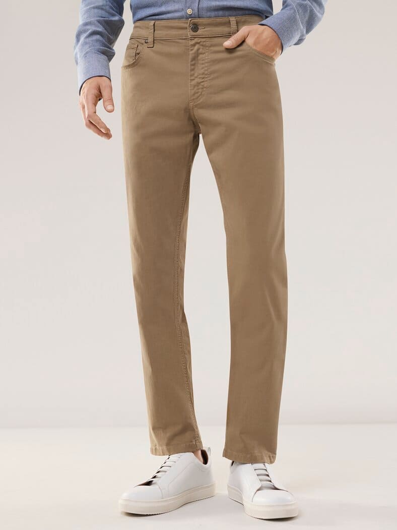 Baumwoll Five-Pocket Karamell