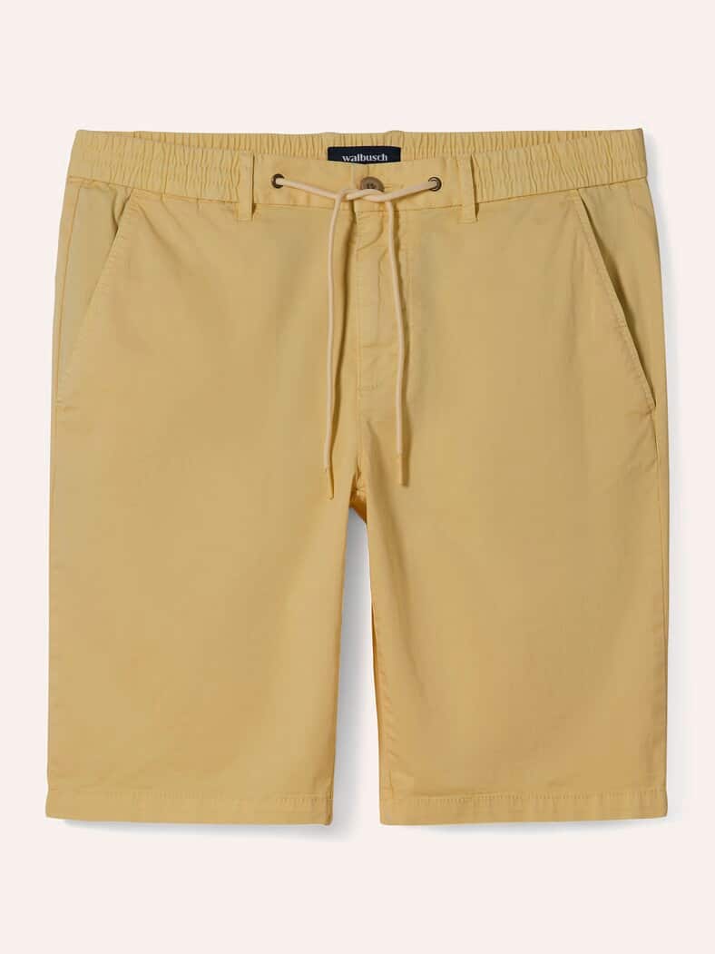 Urlaubs-Bermudas Baumwollstretch Sonnengelb