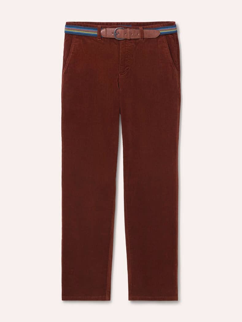 Gürtel-Cord Chino Rostbraun