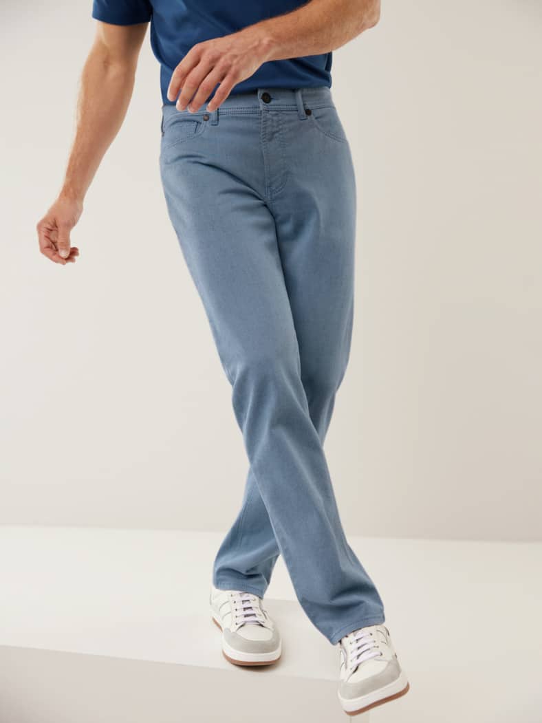 Jeans Sattlerstich Hellblau