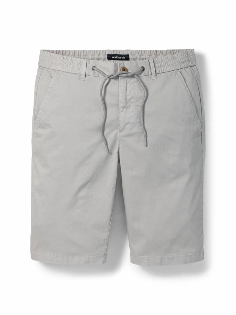 Urlaubs-Bermudas Baumwollstretch Hellgrau