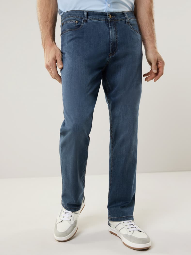 Extraglatt Flex Jeans Comfort Fit Mid Blue