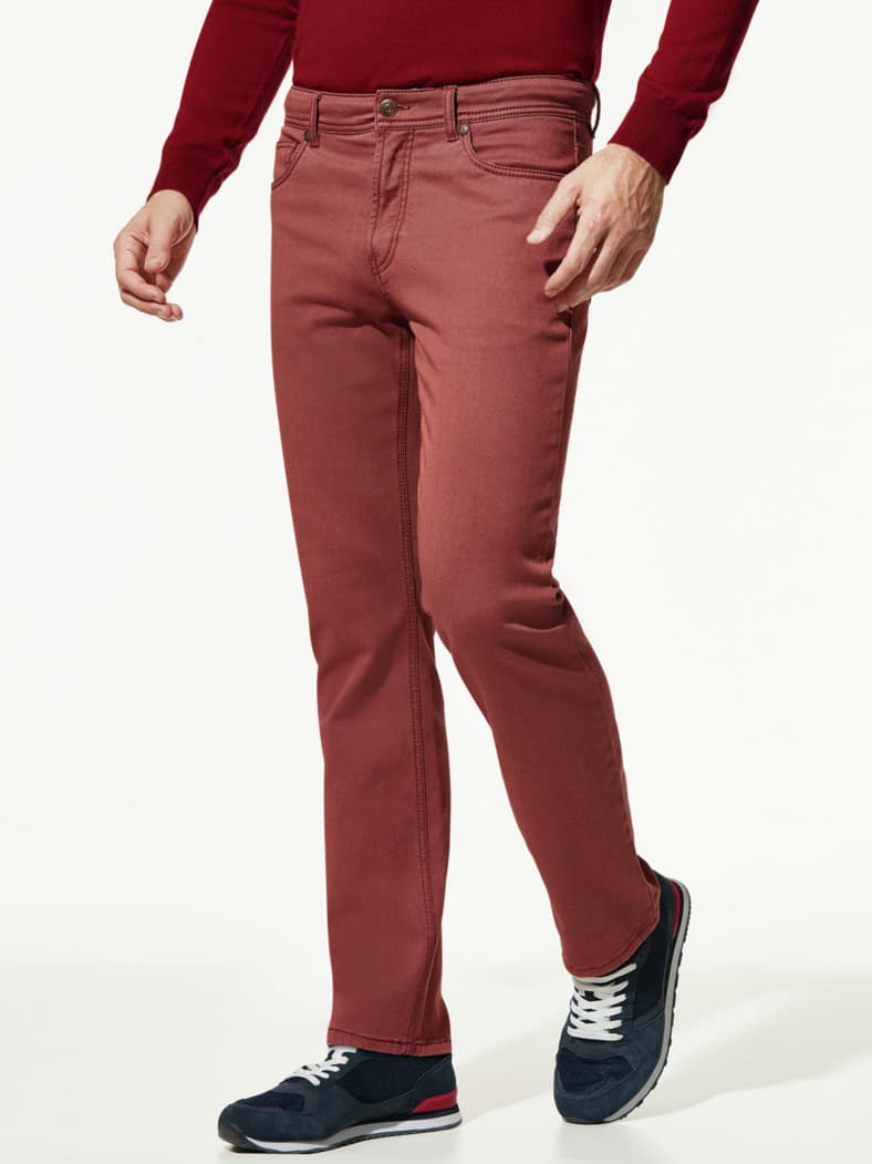 Jeans Sattlerstich Rosenholz