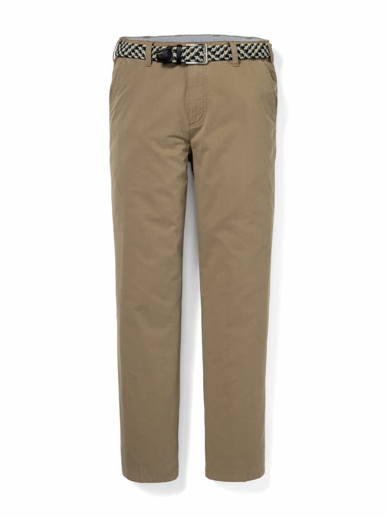 Extraglatt-Stretchbund-Chino Camel