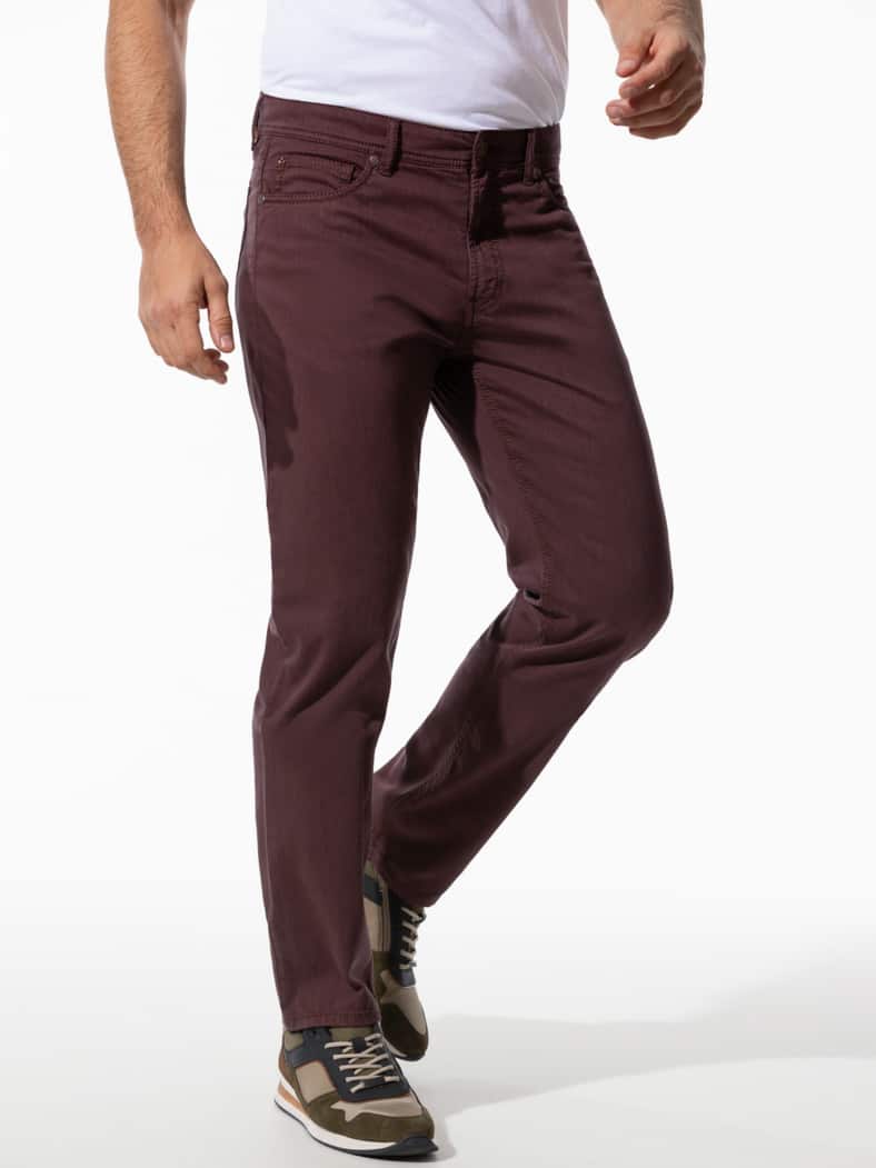 Bicolor Five-Pocket Supersoft Weinrot