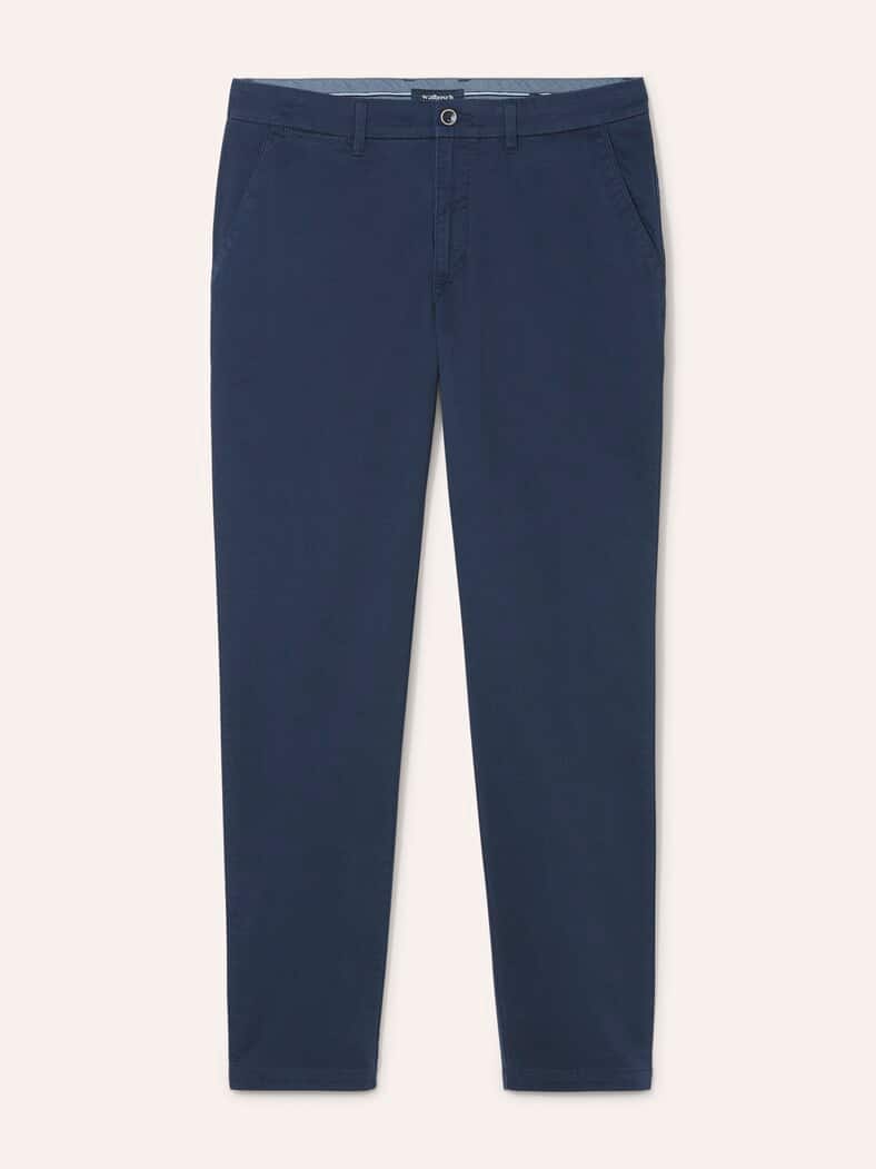 Elastische Chino aus Baumwolle Marine