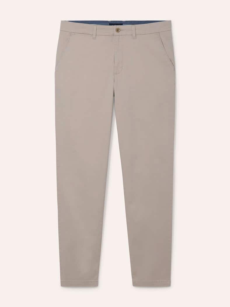 Elastische Chino aus Baumwolle Beige