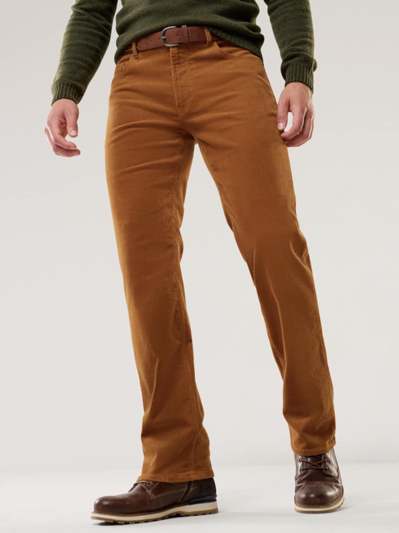 Gürtel-Cord Five-Pocket Maisgelb