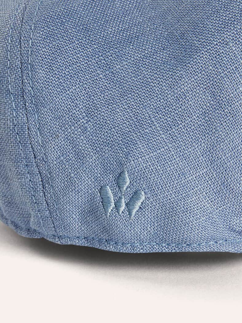 Leinen Schiebermütze UV-Schutz Hellblau