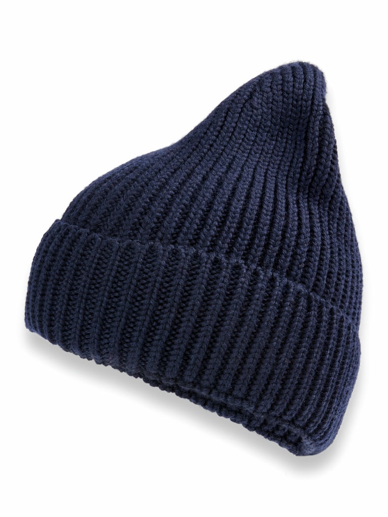 Merino-Mütze Marine