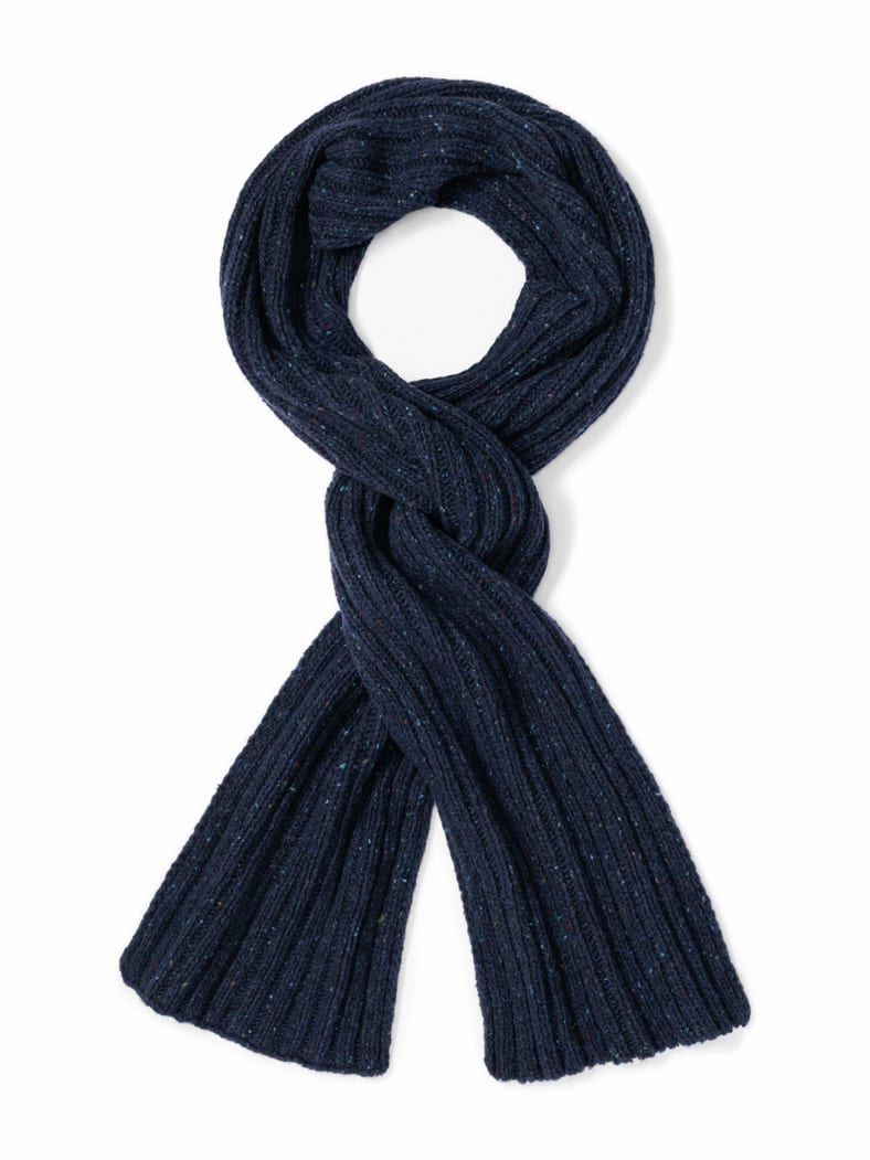 Tweed Wollschal Blau