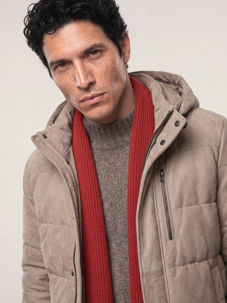 Merino-Schal Rostrot