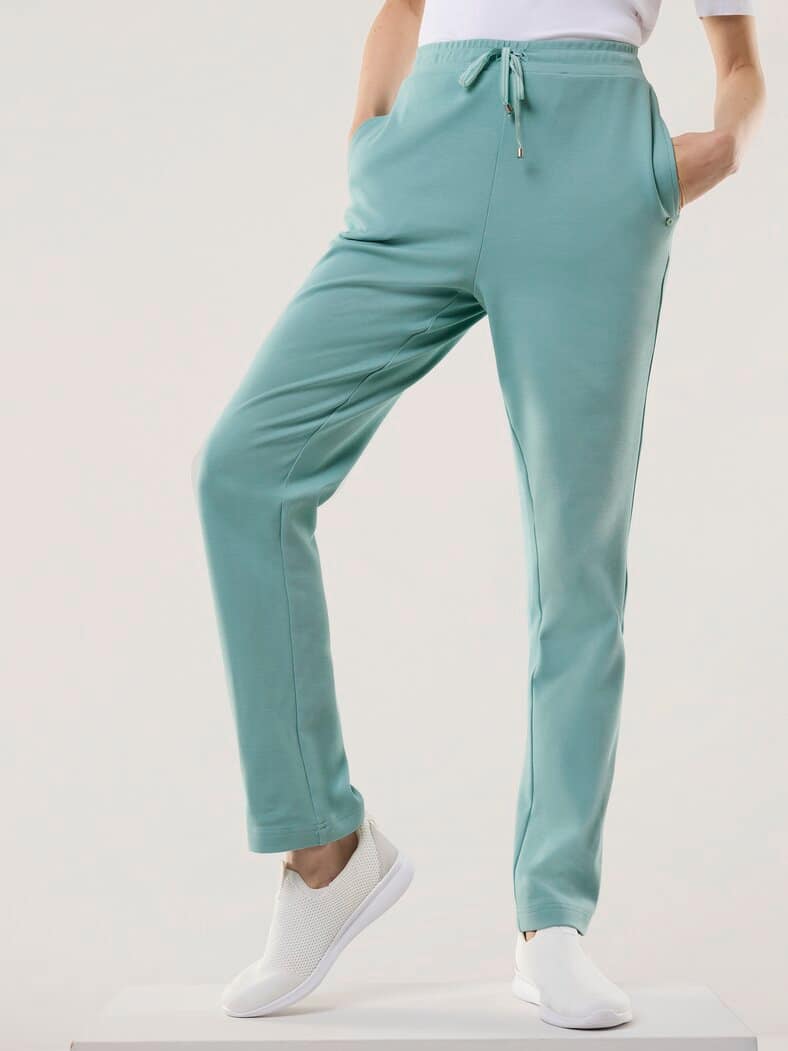 Baumwollstretch Hose Gletschergrün