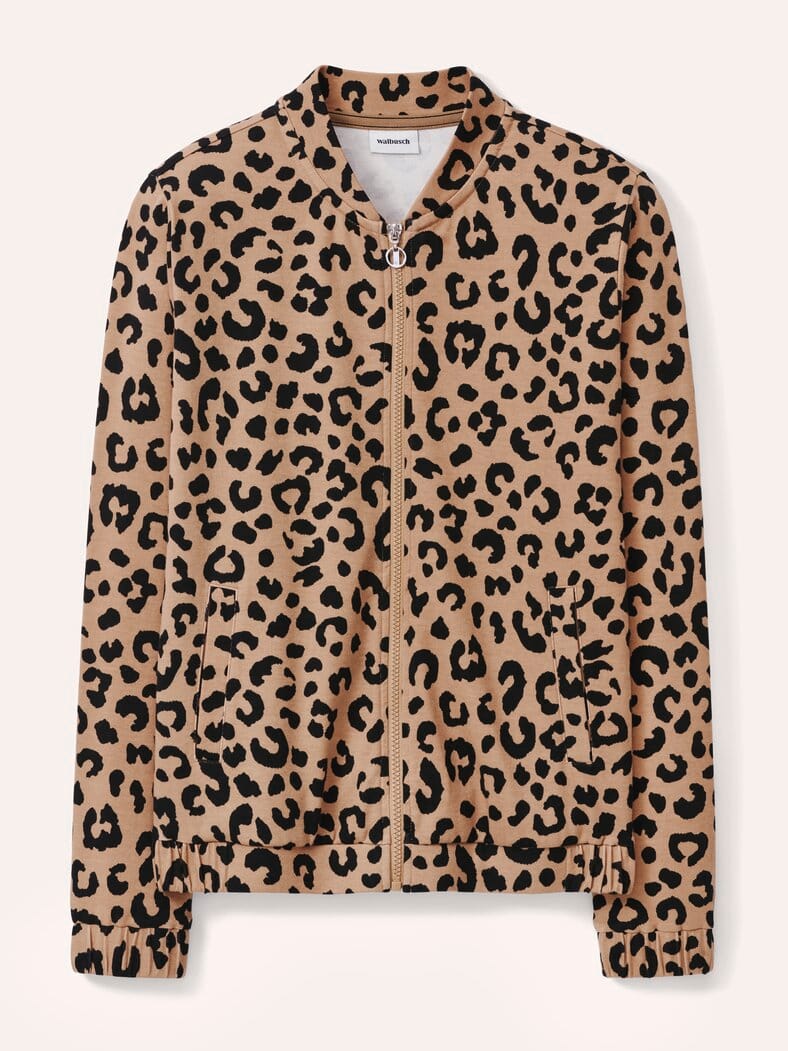 Baumwollstretch Blouson Leo Druck