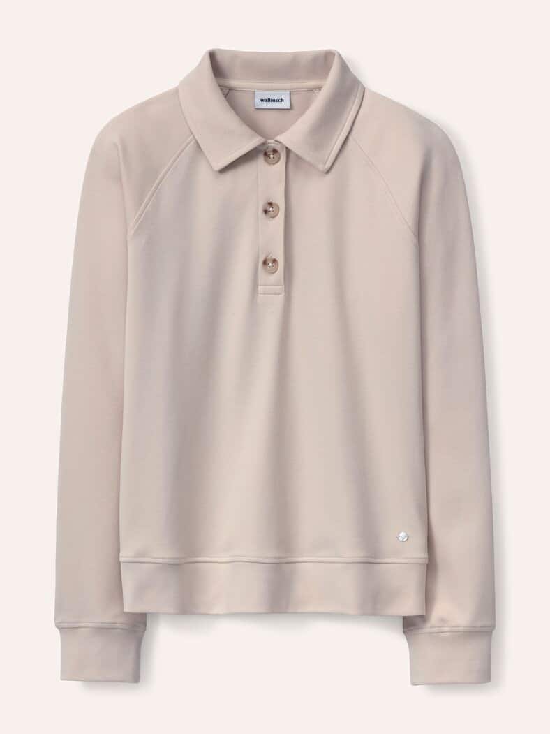 Baumwollstretch Polo Creme