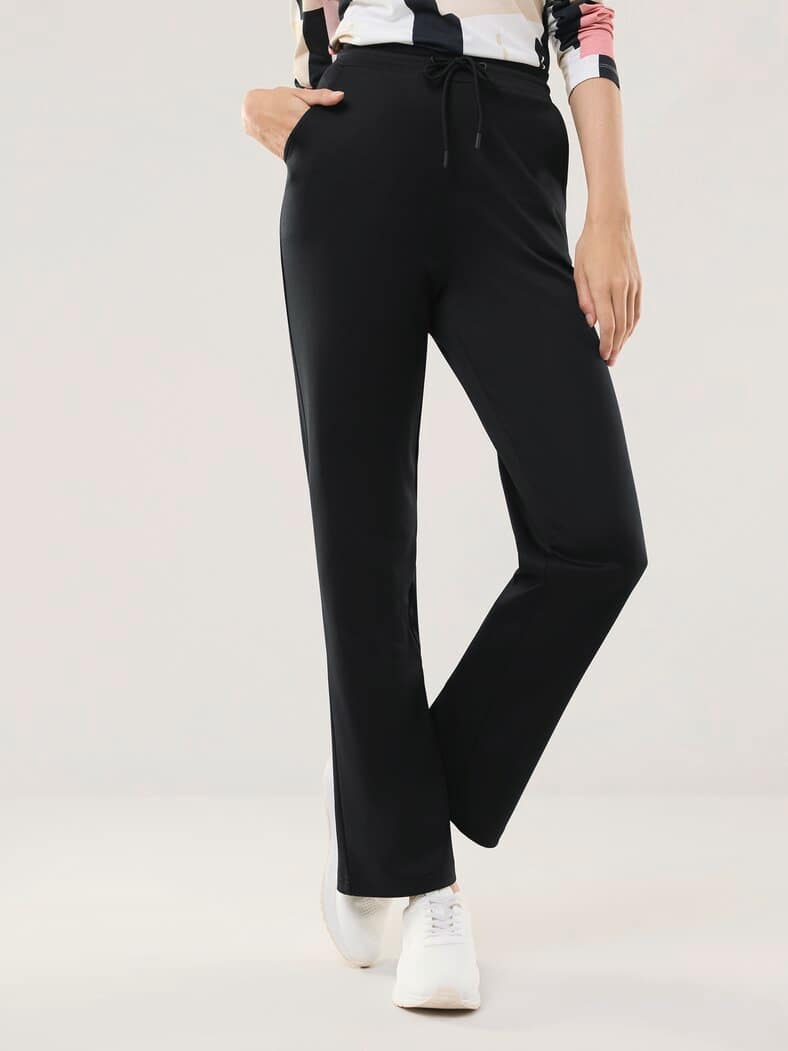 Extraglatt Freizeithose Schwarz