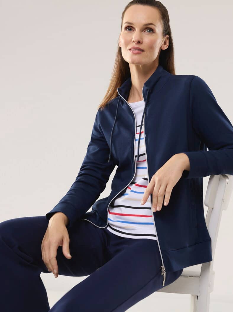 Baumwollstretch Jacke Marine