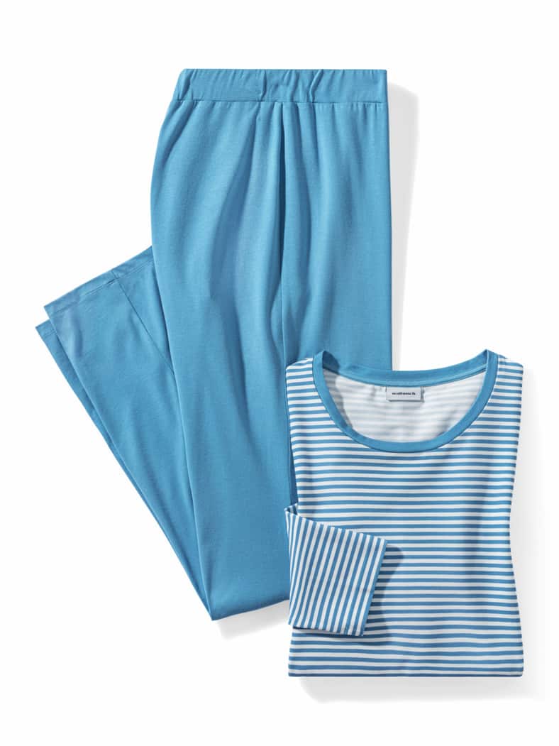 Pyjama Sleep Well Jeansblau