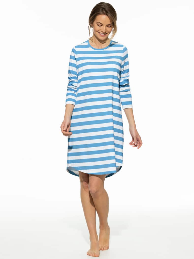 Schlafshirt Sleep Well Jeansblau