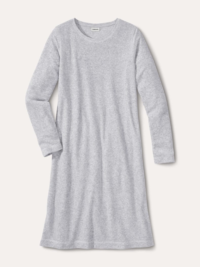 Nicki Kuschel Kleid Grau Melange