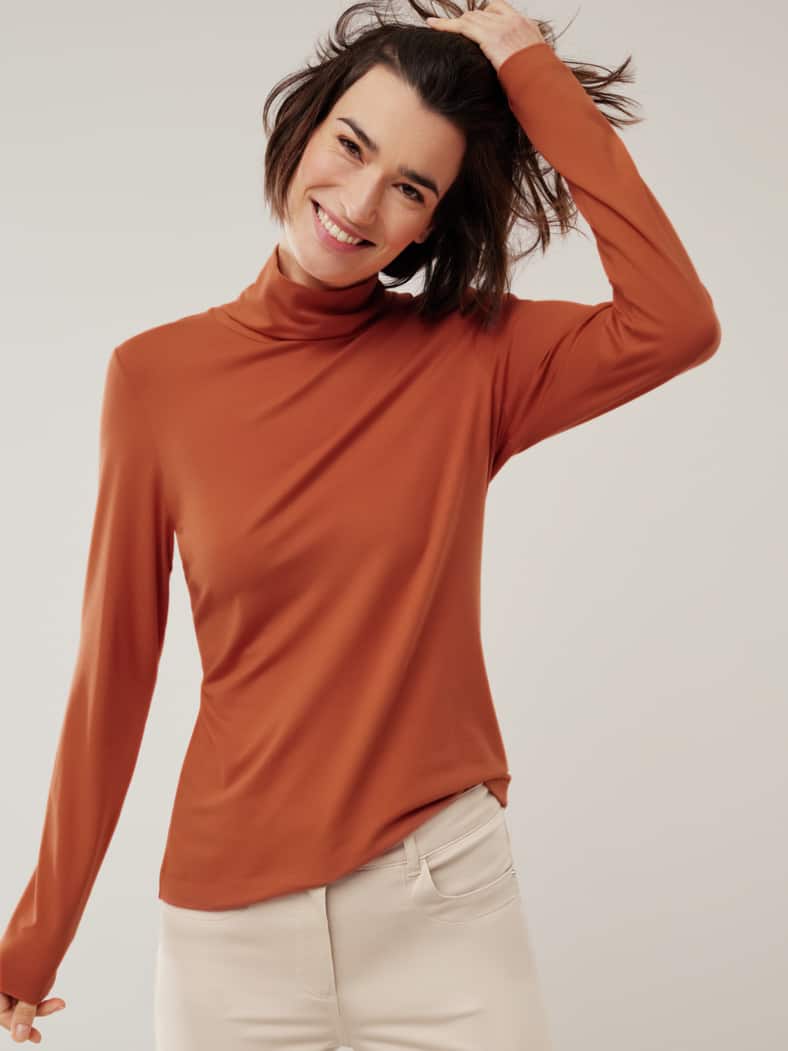 Viskose-Unterziehrolli Terracotta