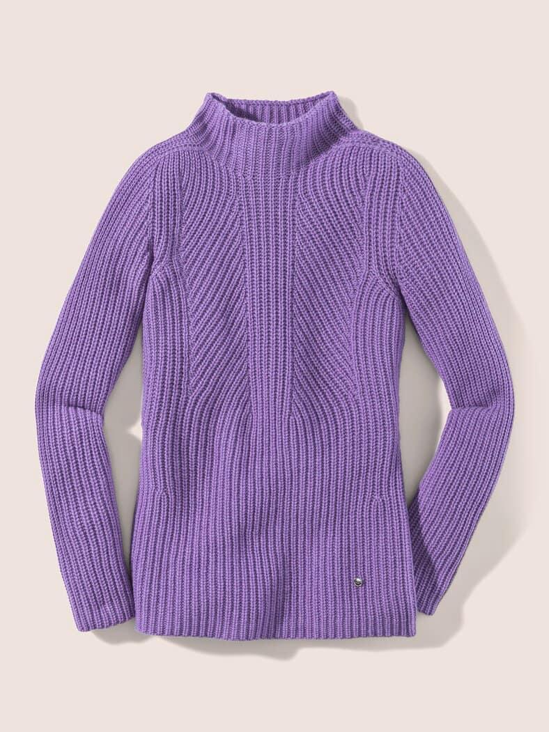 Cashmino Pullover Nahtlos Lavendel