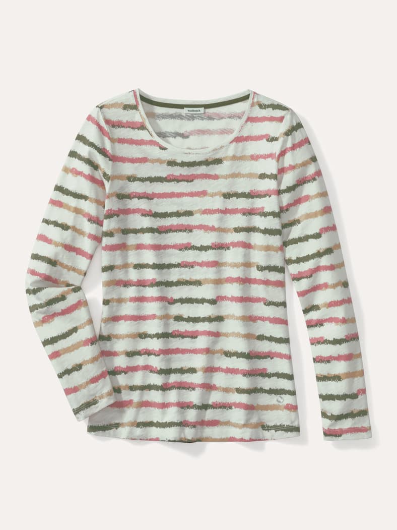 Baumwollshirt Abstract Stripe Rot
