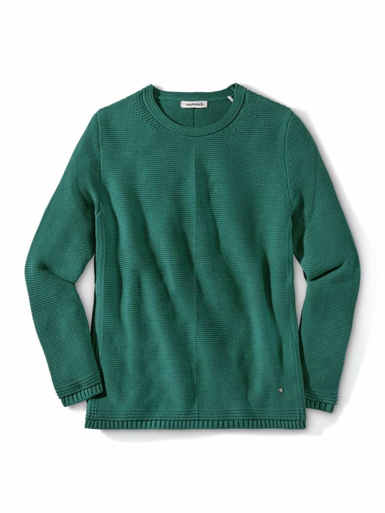 Baumwoll-Pullover Everyday Smaragd