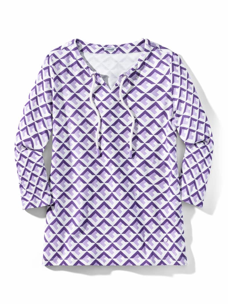 Baumwollshirt Labyrinth Lila