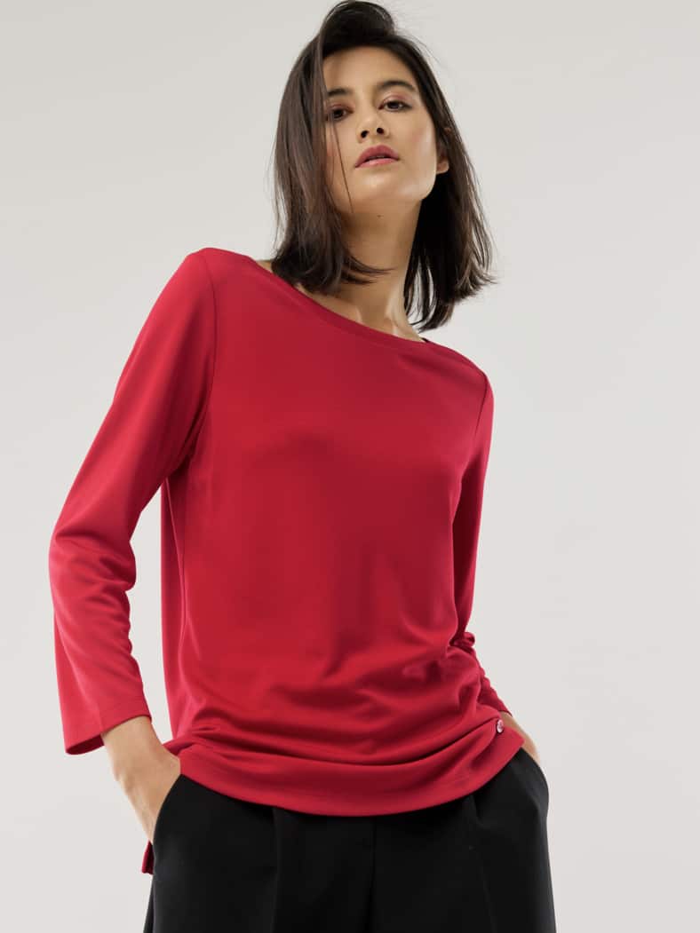 Pique-Shirt Edeljersey Rot