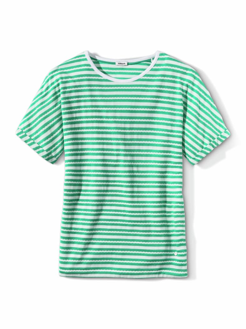 Kimonoshirt Ringelstruktur Jade