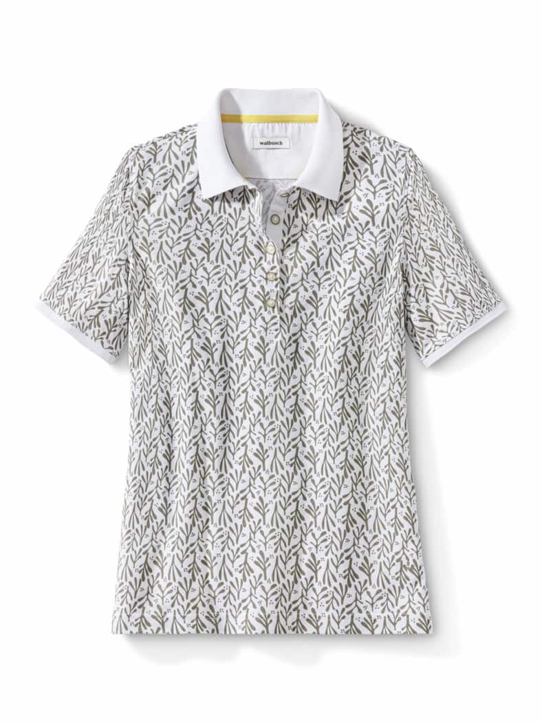 Jersey Polo Blätter Khaki